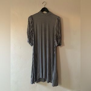 GANNI Gingham Crepe Mini Dress EURO SZ 36